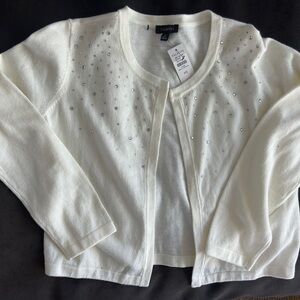 Talbots Ivory Sweater with Sparkling Details